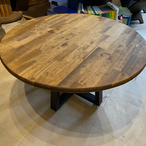 在庫あり　即納　丸テーブル　テーブル　机　ダーク　ブラック　杉　棚　天然木 在庫あり 即納 ok hotaru 丸テーブル テーブル 机 ダーク ブラック 杉