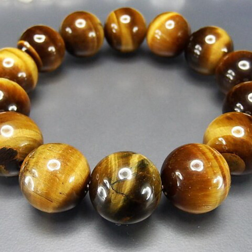 タイガーアイ大玉約16mm前後数珠ブレスレット人気天然石虎目石メンズ
