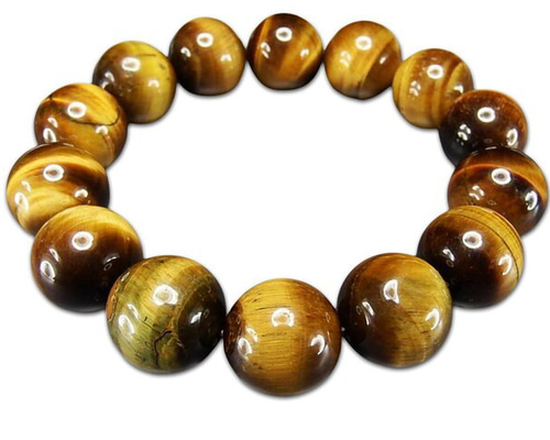 タイガーアイ大玉約16mm前後数珠ブレスレット人気天然石虎目石メンズ