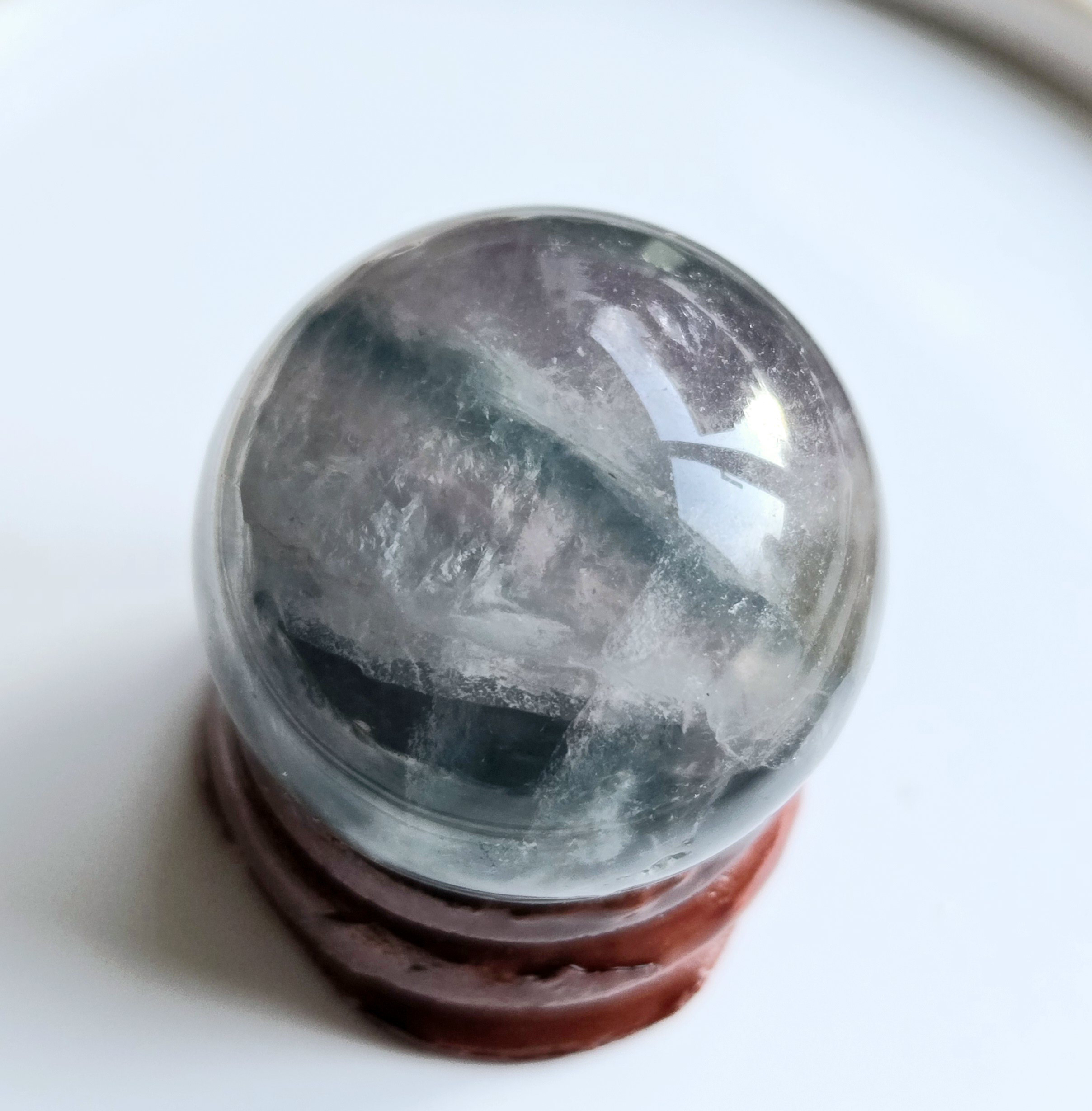 一点物】虹入り✨フローライト スフィア 丸玉 ✩.*˚ インテリア