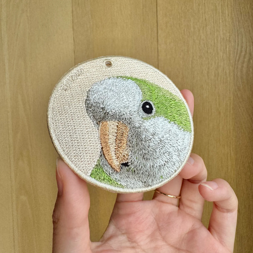 あみぐるみ ぬいぐるみ オキナインコ キーホルダー チェーン キーホルダー 刺繍 オキナインコ インコ キーチェーン プレゼント