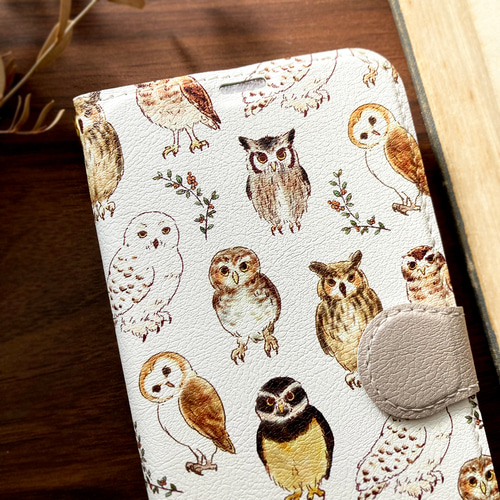 送関込【Harper & Blake】UK発!手帳型スマホケース Owl/鳥月手梟 送関込【Harper & Blake】UK発!お洒落スマホケース Owl/鳥月手梟