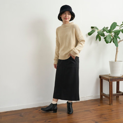 防紫外線/可調式尺寸生態皮草保暖漁夫帽/黑色 245-11-205 [除臭] 第6張的照片