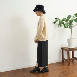 防紫外線/可調式尺寸生態皮草保暖漁夫帽/黑色 245-11-205 [除臭] 第7張的照片