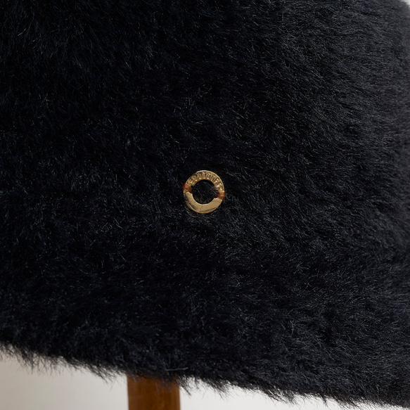 防紫外線/可調式尺寸生態皮草保暖漁夫帽/黑色 245-11-205 [除臭] 第12張的照片