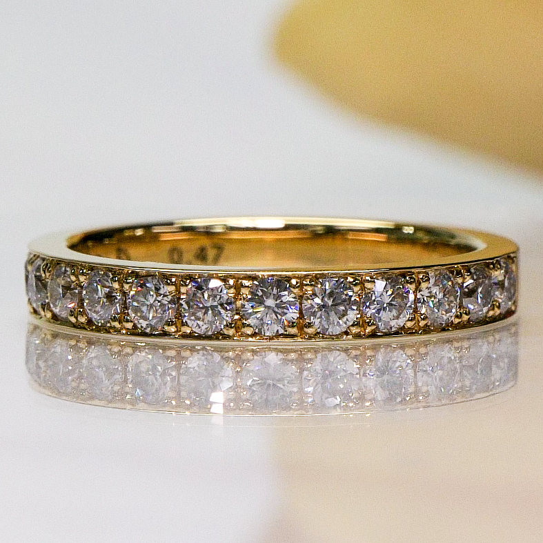 最高級モアサナイト / 293様 / レール留め / フルエタニティリング