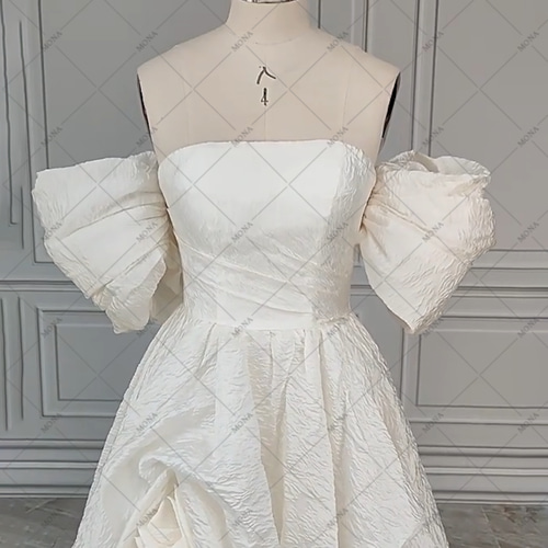 シンプル 着痩せ ウェディングドレス イブニングドレス パーディ演奏会  