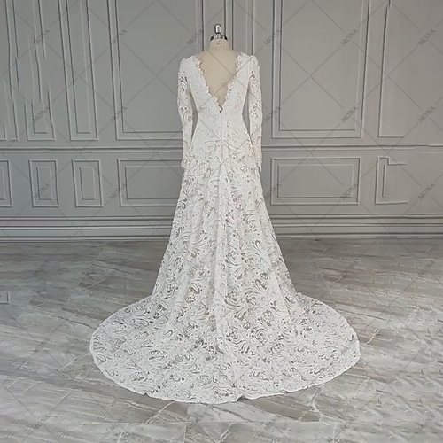 ヴィンテージ古着 総レースマキシ丈ドレス ウエディングドレス パーティー jessicamcclintock #ヴィンテージレース #80s #ヴィンテージ