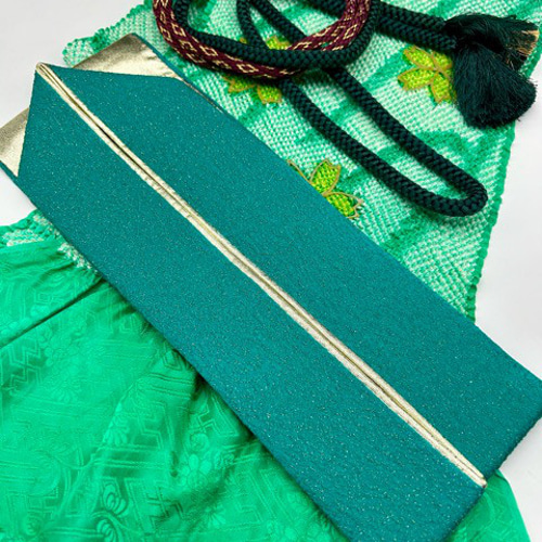 振袖】6251正絹総絞り帯揚げ＆重ね衿 帯締めセット 成人式 振袖