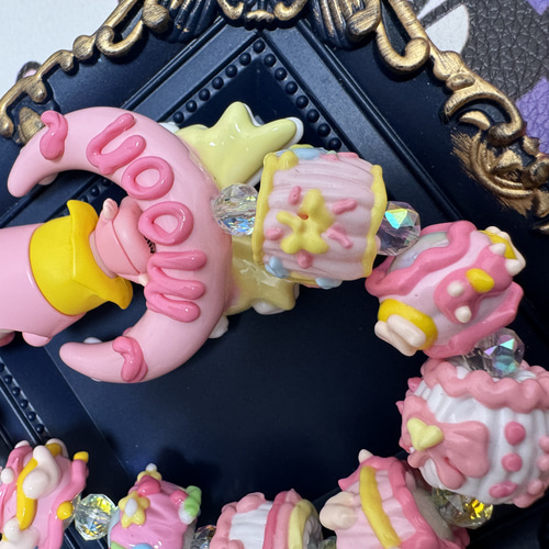 手描きビーズ チャーム ストラップ ビーズキーホルダー の通販
