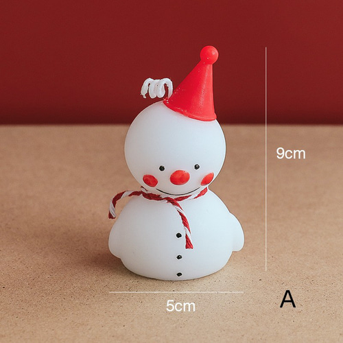 5個セット＞スノーマン 雪だるま キャンドル クリスマス