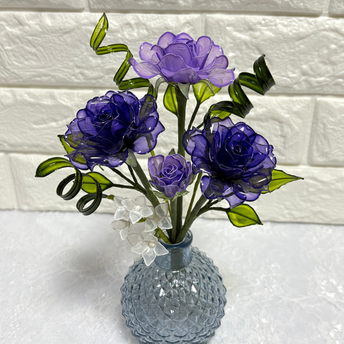 ミニ薔薇の花束 〜薔薇～ ディップフラワー アメリカンフラワー 3本