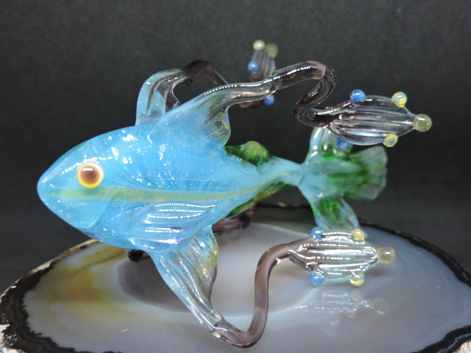 ガラスの空想造形・幻想の魚　４種