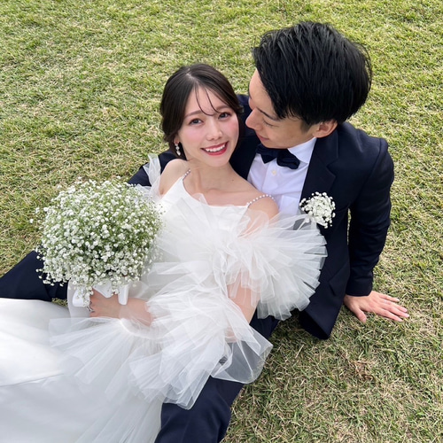 実例写真！ 人気上昇！ウェディングドレス ツーピース ビーズ クレープ  