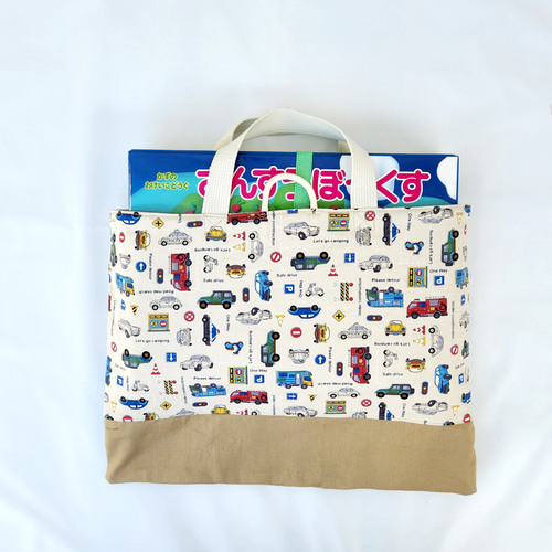 入園入学 3点セット 車 【 レッスンバッグ 絵本バッグ 上履き入れ 体操