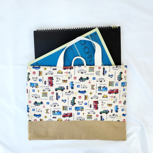 入園入学 3点セット 車 【 レッスンバッグ 絵本バッグ 上履き入れ 体操