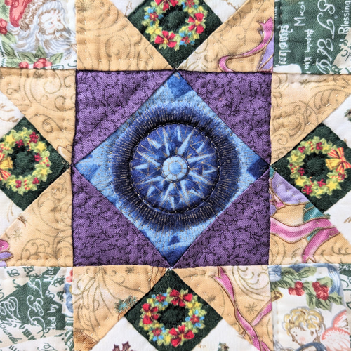 パッチワークキルトのクリスマス☆キラキラクリスマスのキルト