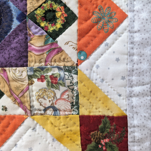 パッチワークキルトのクリスマス☆キラキラクリスマスのキルト