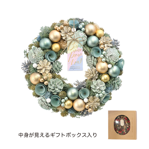 早期割引価格 クリスマスリース ドライフラワーリース ナチュラル