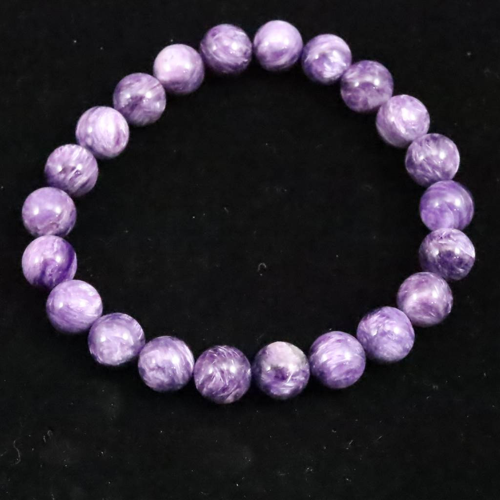 ロシア産 チャロアイト 5A  9mmブレスレット 23.1g #16646