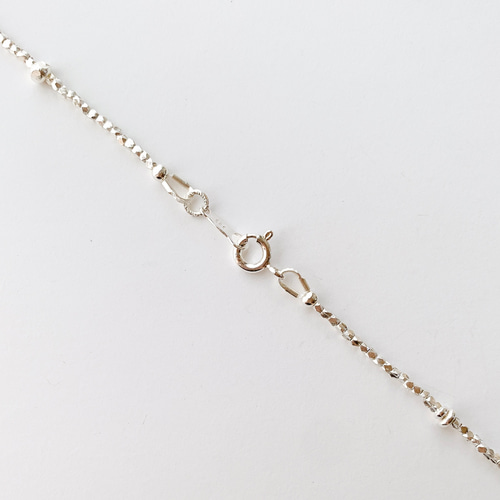 再販］カレンシルバー ラフロンデルMIX ネックレス