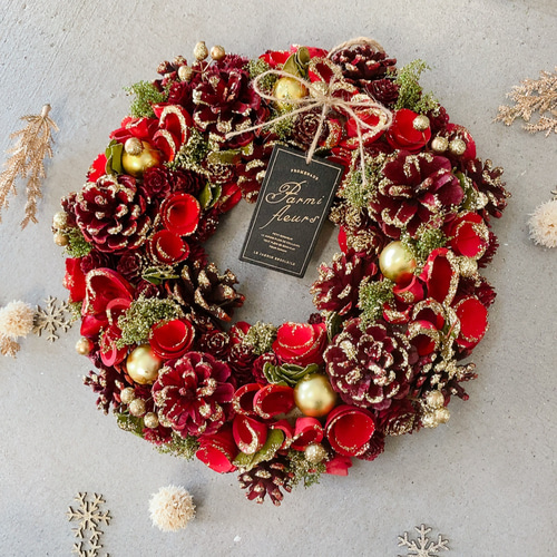 ‪☆28 クリスマスリース ハンドメイドリース 28.クリスマスリース