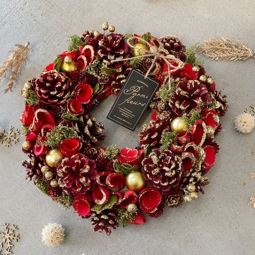 クリスマスリース ナチュラルリース フレッシュリース 保水リース グリーンリース 50cmの 大きなクリスマスリース フレッシュグリーン フレッシュリース