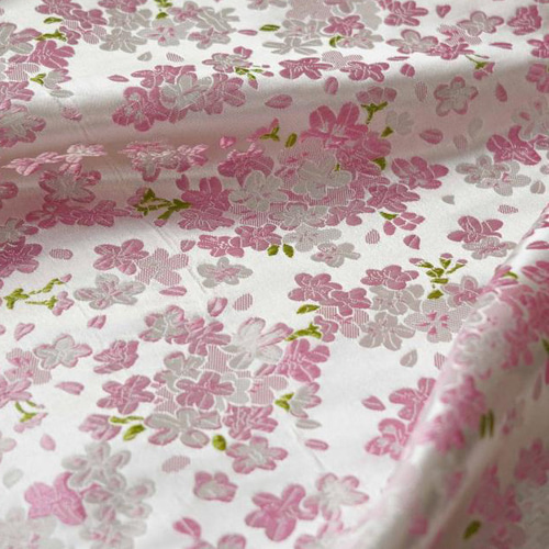 田園風かわいいピンク小花柄 ジャカード生地 [4545] 生地 ruusu 通販