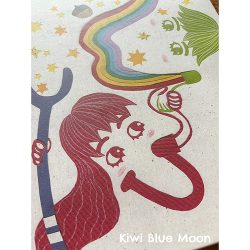 オリジナルハンドメイド 絵 夢の先へと続く世界 Yume no Tane (夢の種) イラスト集 ZINE・小冊子 Kiwi Blue Moon 通販