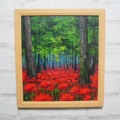 厚油彩　彼岸花　肉筆画　絵画 厚油彩 彼岸花 肉筆画 絵画 厚油彩 彼岸花 肉筆画 絵画 Amazon