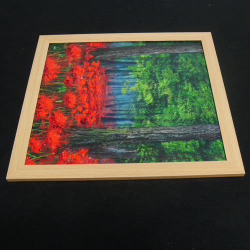 油絵 油彩 油彩画 絵画【彼岸花の森】 絵画 HR 通販 18440133