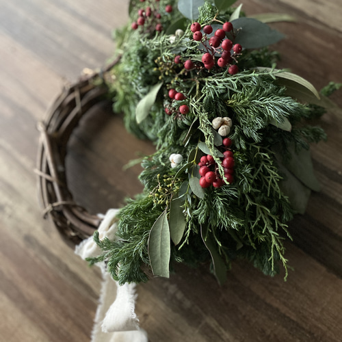 超早割】☆森の軽井沢からお届けフレッシュクリスマスリース