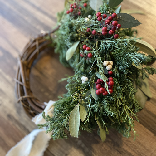超早割】☆森の軽井沢からお届けフレッシュクリスマスリース