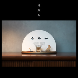 ＜再販開始＞ 人気作　１年中使える神棚/お正月飾り＆ミラー "遊戯鳥"  鏡餅 お札立て　ヒノキ　お正月飾り 17枚目の画像