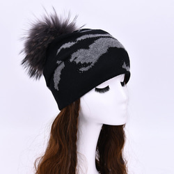 新入荷【滑らかな編み目とシンプルなデザイン】ブラウジングニット帽・迷彩BK 1枚目の画像