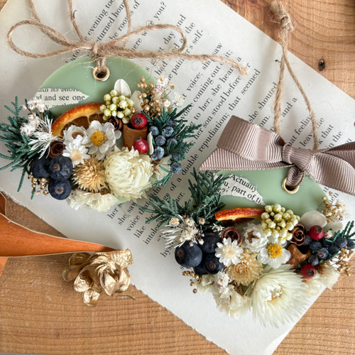 冬の贈り物 アロマワックスサシェ 【レモングラスの香り】 / ドライ