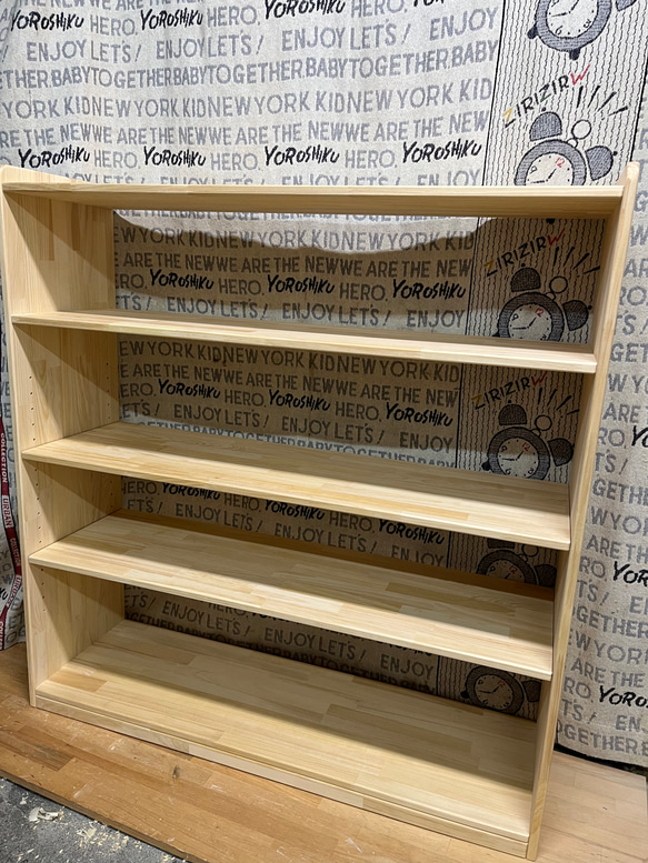 【最新入荷】 おもちゃ棚ワイド 90日発送 木工製作所 棚・シェルフ・ラック 木製ラック・ウッドラック