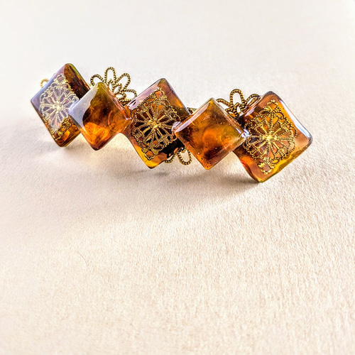 華やか✨べっ甲風バレッタ バレッタ K.add. 通販 18440664｜Creema