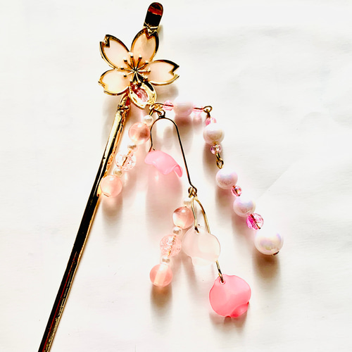 桜と隠れ猫 かんざし かんざし 夏R＆O 通販 18440681｜Creema(クリーマ