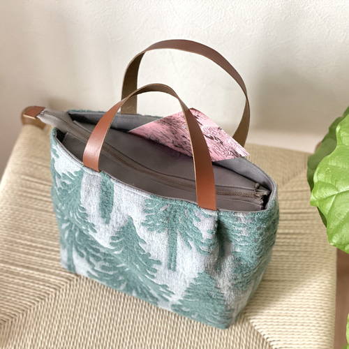 ⚮̈ミナペルホネン metsä グリーン かくれんぼトート タック入 トート