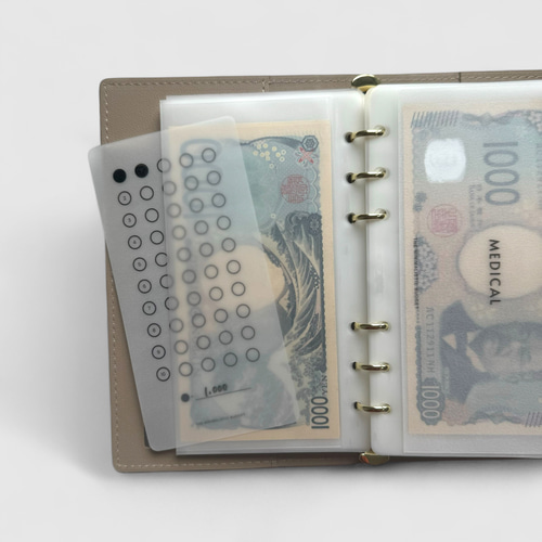 バインダー リフィル A6 貯金 仕込も 家計簿 手帳 saving