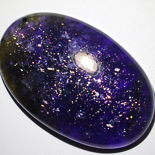 ☆満天の星☆アイオライトサンストーン☆38.9ct/36.0mm天然石菫