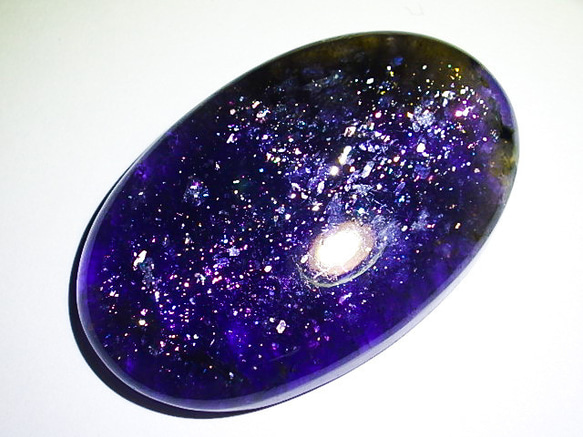 ☆満天の星☆アイオライトサンストーン☆38.9ct/36.0mm天然石菫