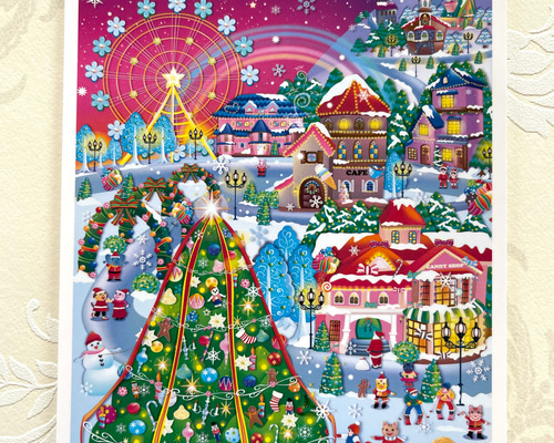 クリスマスの夜】ポストカード グリーティングカード ポストカード 関