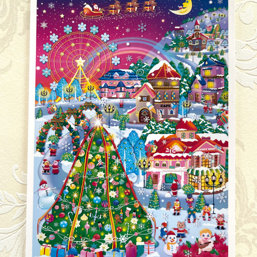 クリスマスの夜】ポストカード グリーティングカード ポストカード 関