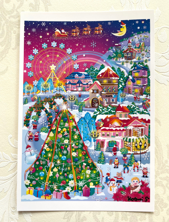 クリスマスの夜】ポストカード グリーティングカード ポストカード 関