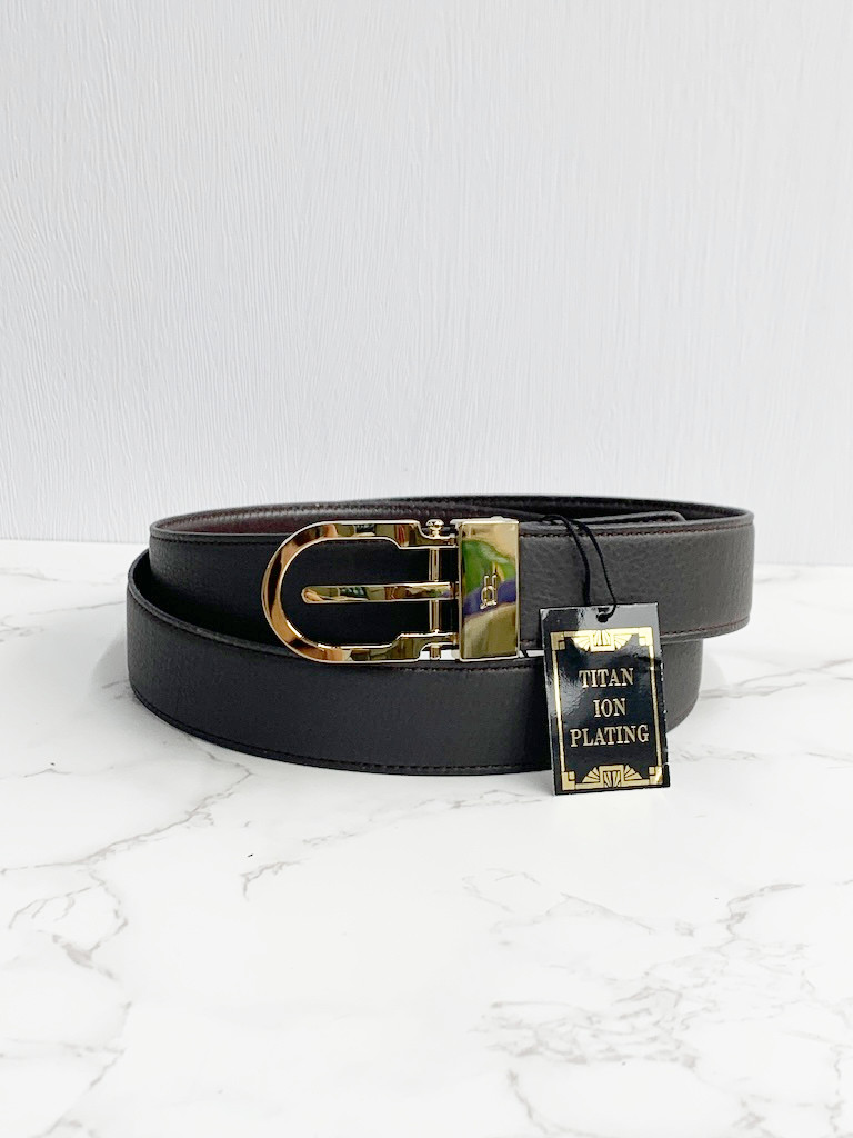 日本製　高級　牛革　ソフトカーフ　チタンバックル　上質　フランスステッチ　ベルト　３０mm巾