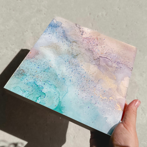 ニュアンス　抽象画　アートパネル　原画 1点もの　アルコールインク f2d6f99fa0eba1cc72a2c1e130f2a2