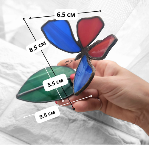 蝶々 置きも ステンドグラス インテリア雑貨 プチギフト 誕生日