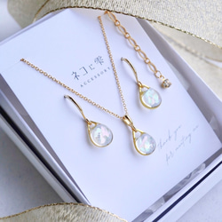 特集掲載〗送料無料 ピアス ネックレス セット シンプル オーロラ